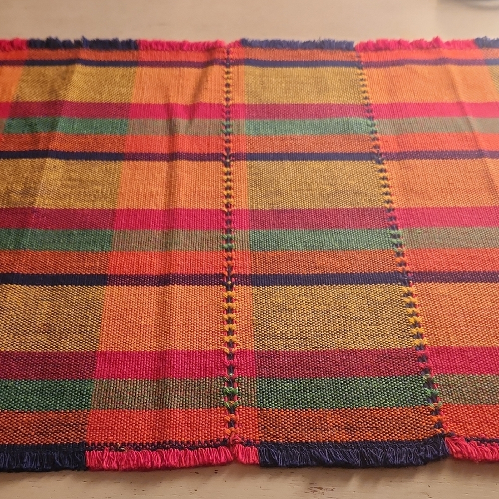 Colorful Plaid Table Runner - Picture 3 of 3